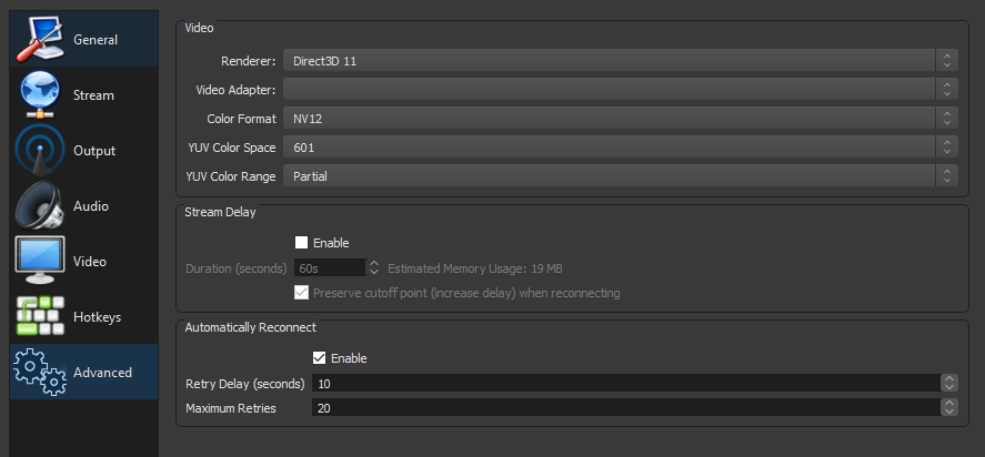 best obs recording settings
