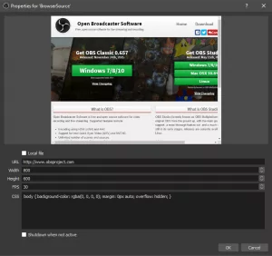 OBS Studio Browser Source