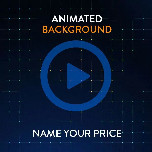 Looping Animated Background - Dark Blue Grid With Particles - Main Image