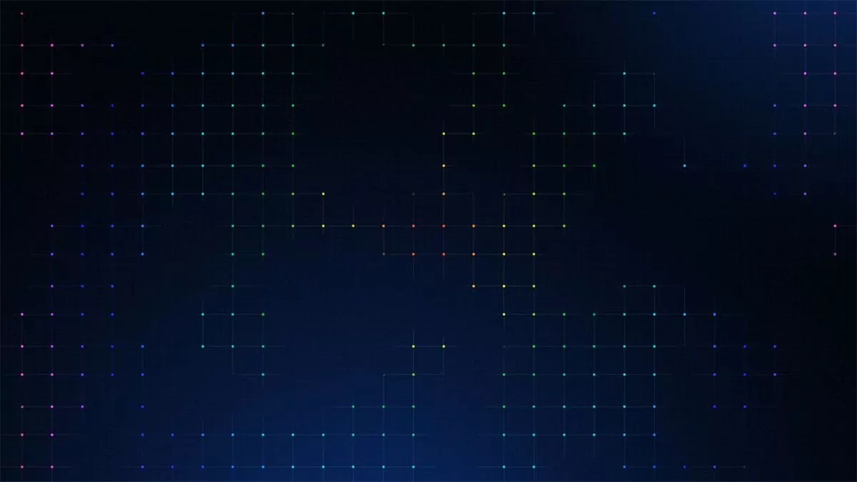 Looping Animated Background - Dark Blue Grid With Particles - Image #1