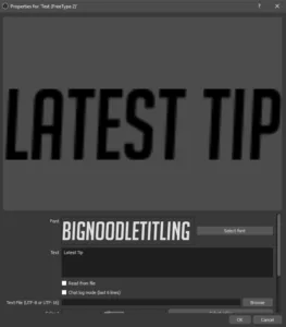 Latest Tip Text Source