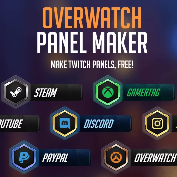 Overwatch Twitch Panel Maker - Main Image