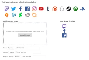 Adding networks to the social media popup animation