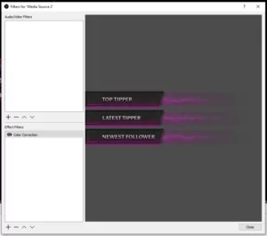 Changing color in OBS Studio
