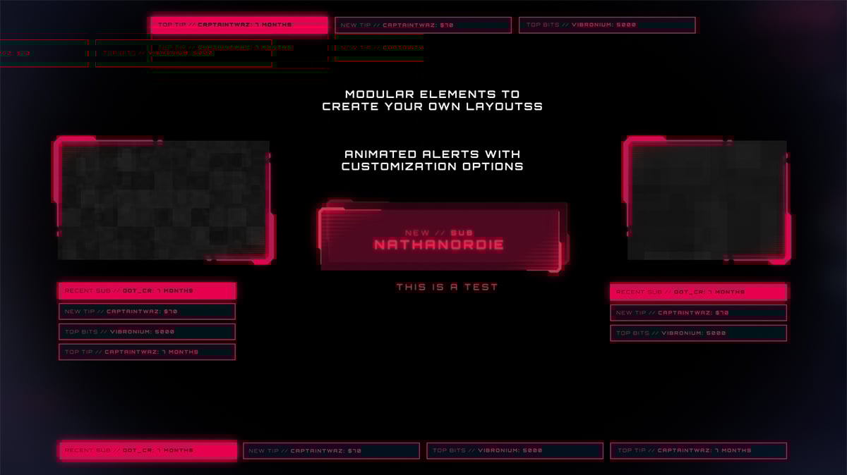 Interface-01 Animated Stream Overlay Pack – Mooko Studio