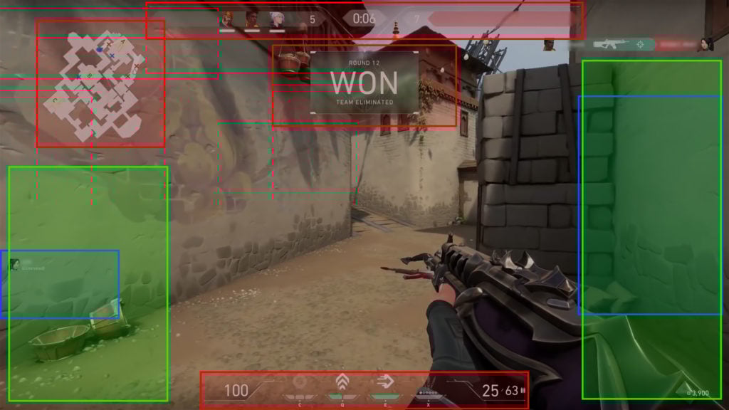 The Evolution of Twitch Overlays: A Decade of Experience 16 Here you can see the safest zones for overlay elements while playing Valorant