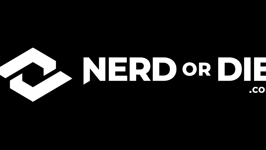 Nerd or Die Logo - Black Background