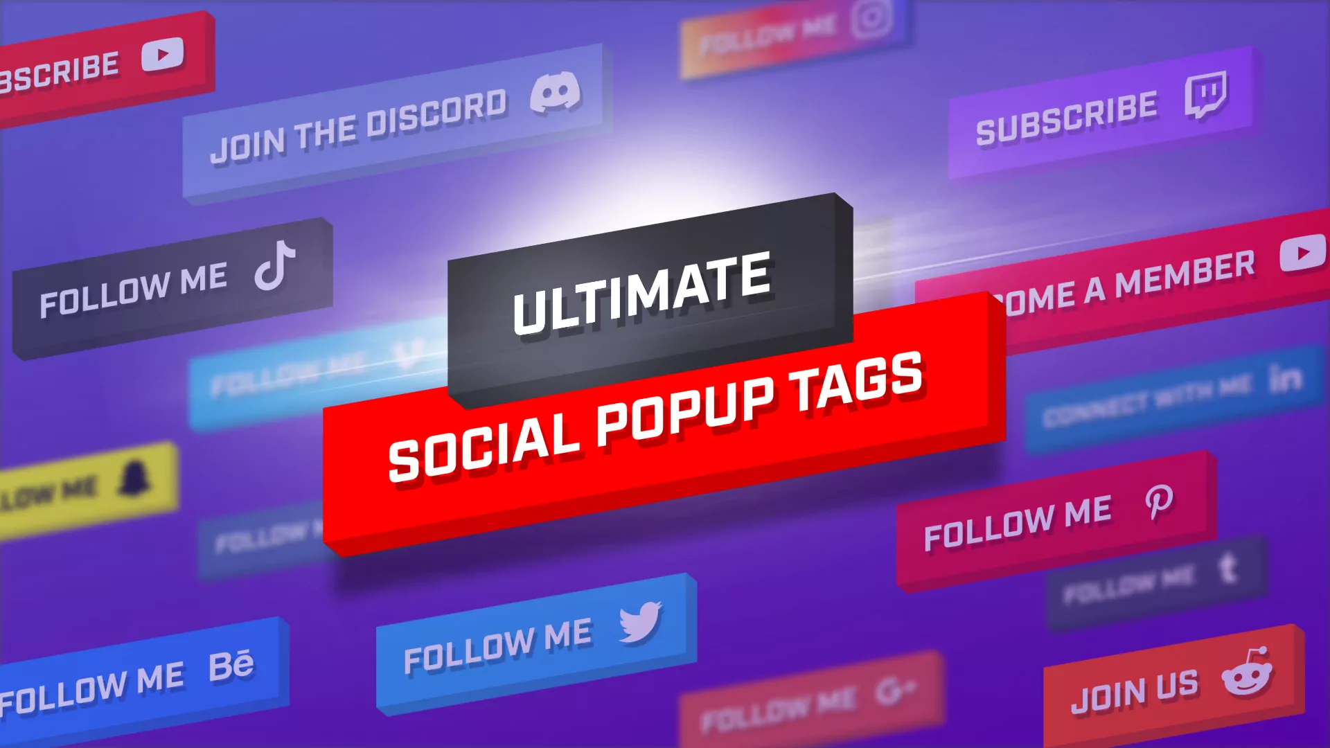 Animated Social Popup Tags - Main Image