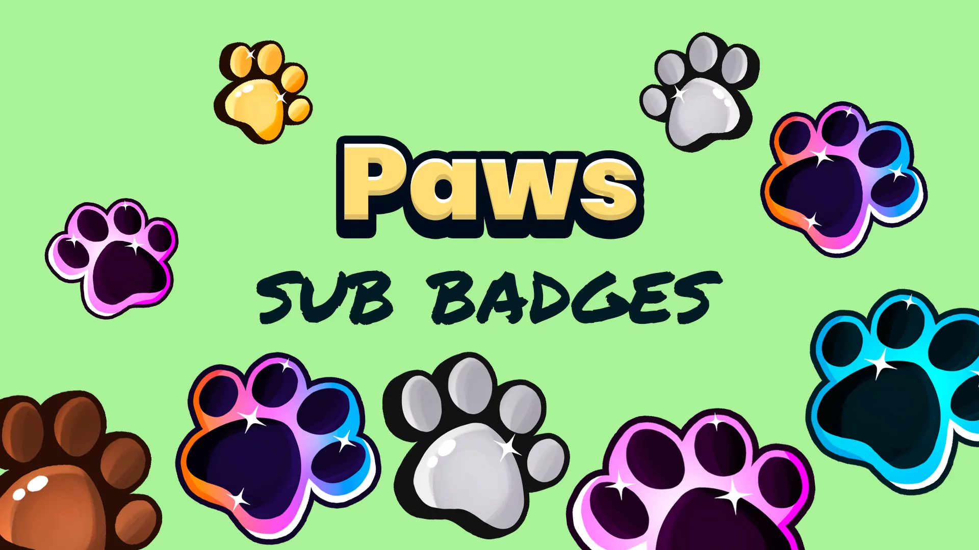 Paw Sub Badges - Main Image