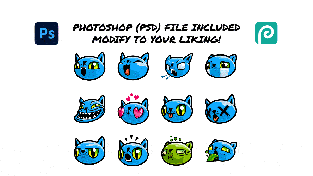 Cat Twitch Emotes Examples Animated