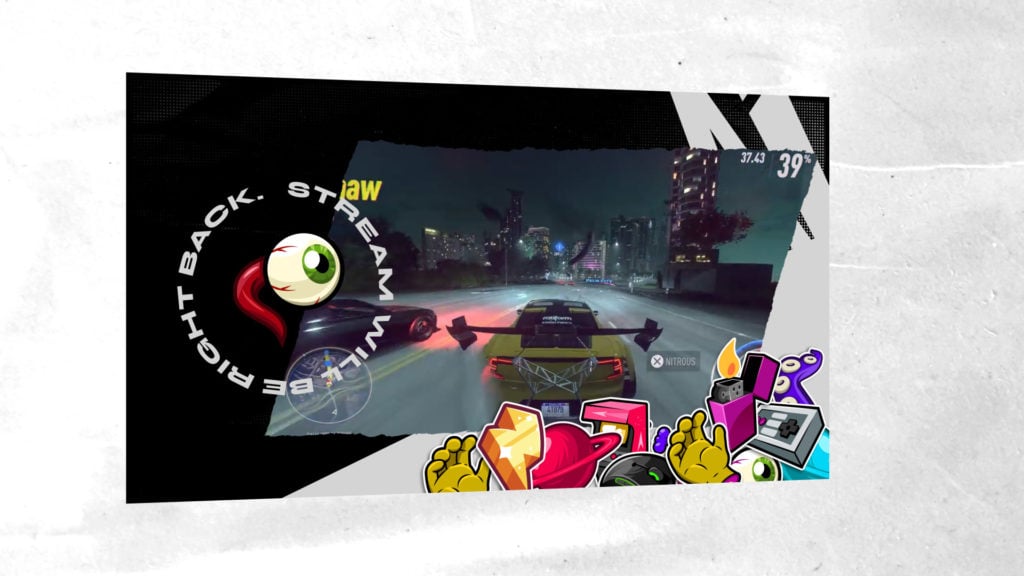 The Evolution of Twitch Overlays: A Decade of Experience 14 StickerBomb Street Style Stream Package - black and white theme