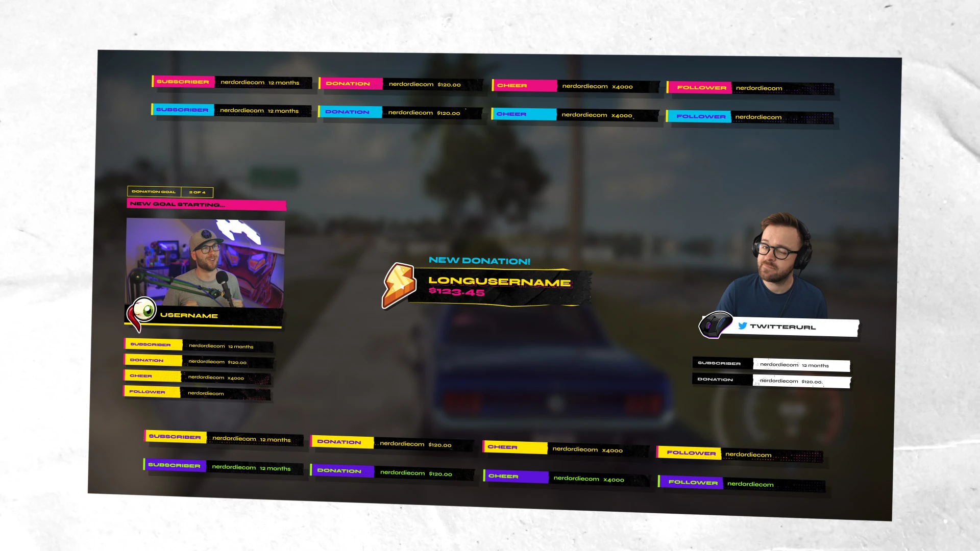 StickerBomb Street Style Stream Package - In Game Overlay elements