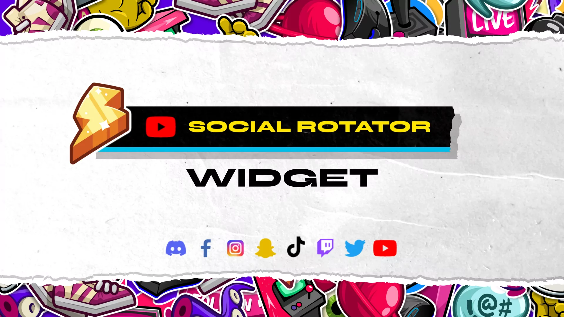 StickerBomb Social Rotator Widget Thumbnail