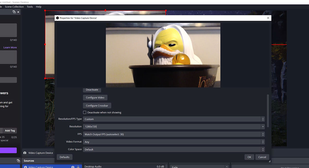Add webcam to OBS