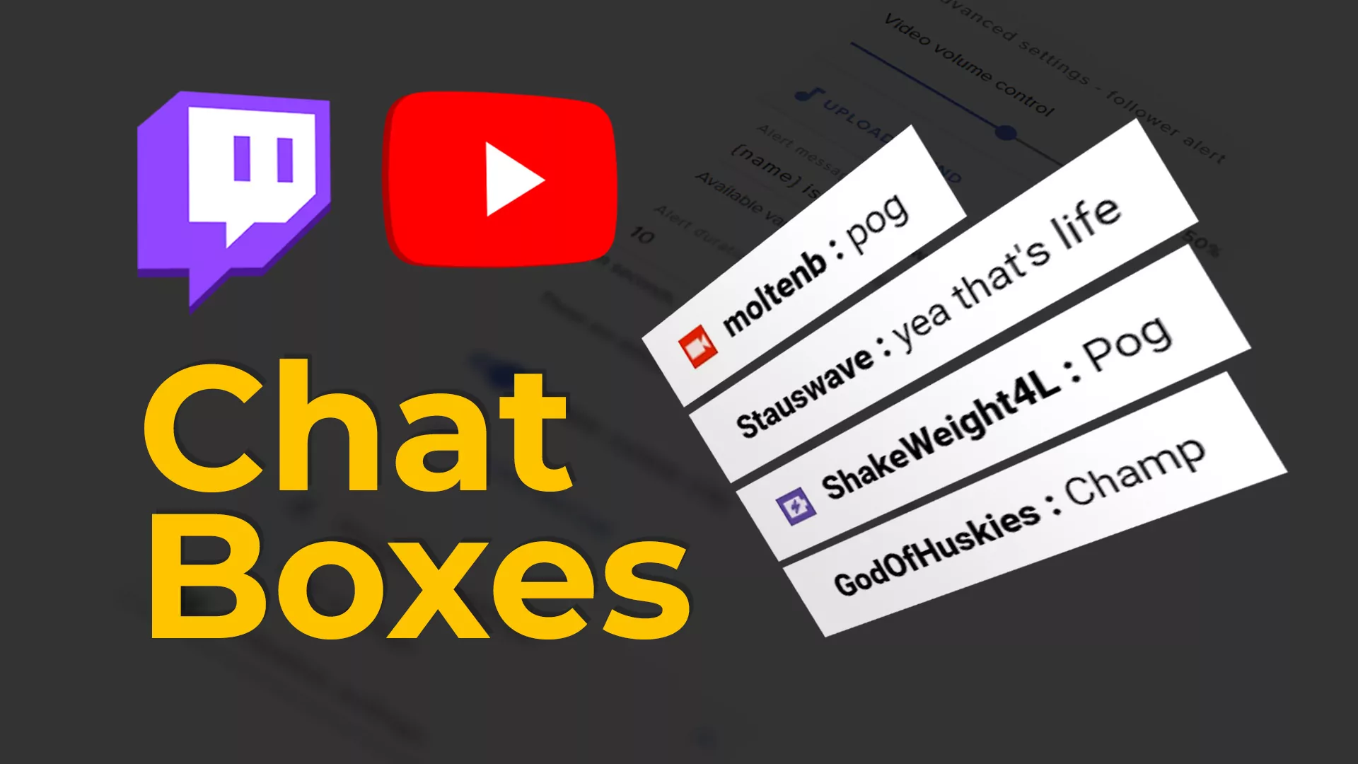 Download chat box for Twitch and YouTube