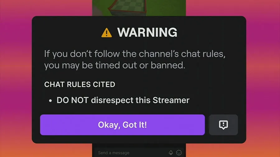 Private Warning for Twitch Moderators