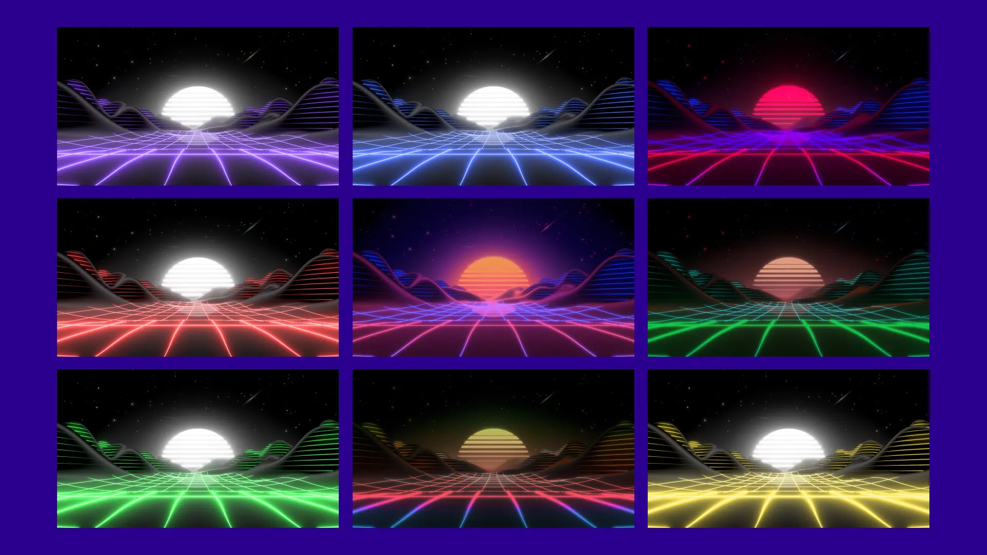 Synthwave - Backgrounds - Preview