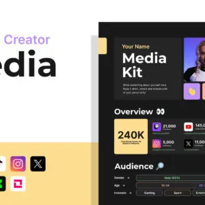 Content Creator Media Kit Template Thumbnail