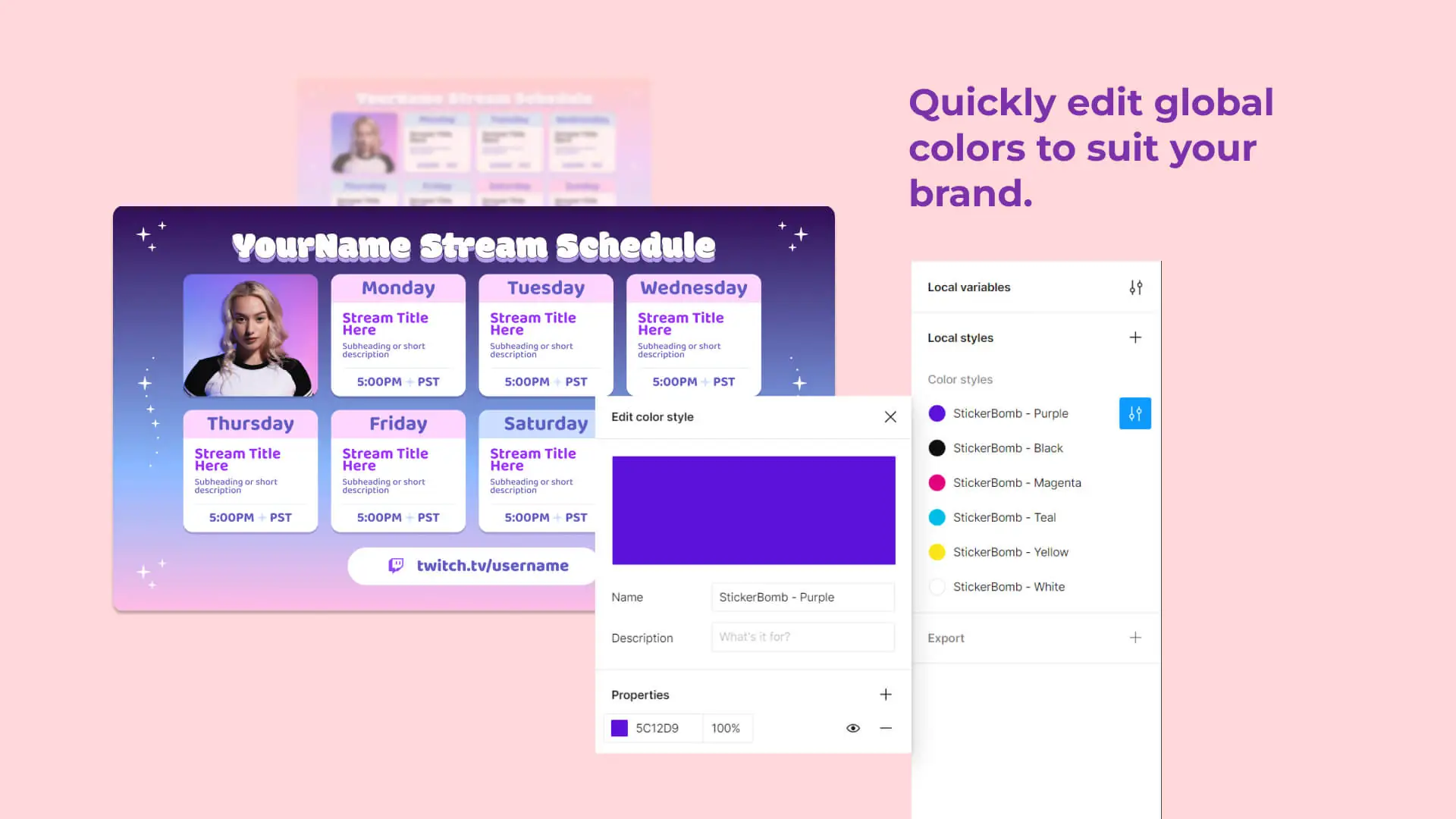 Social Media Kit - Sparkles edit colors
