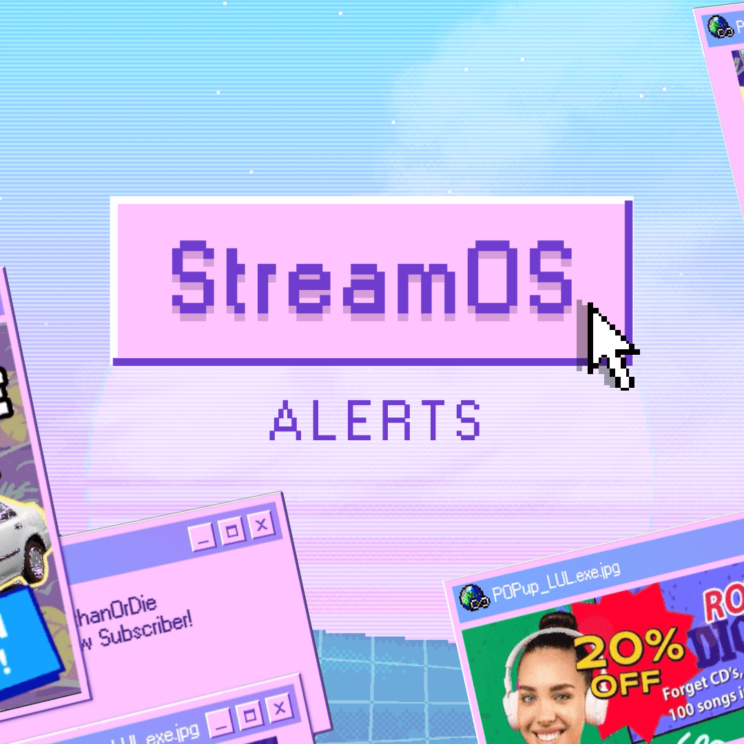 StreamOS Windows UI style popup Twitch alerts
