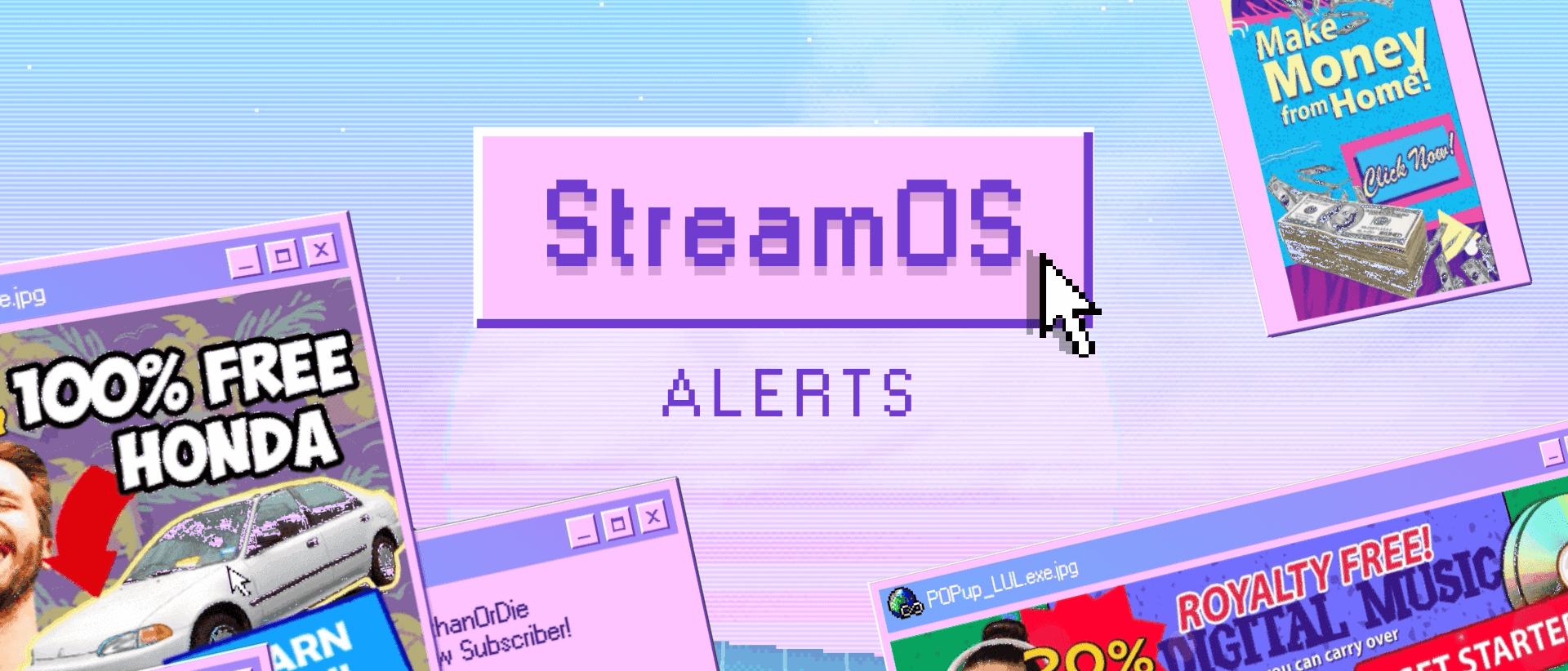 StreamOS Windows UI style popup alerts