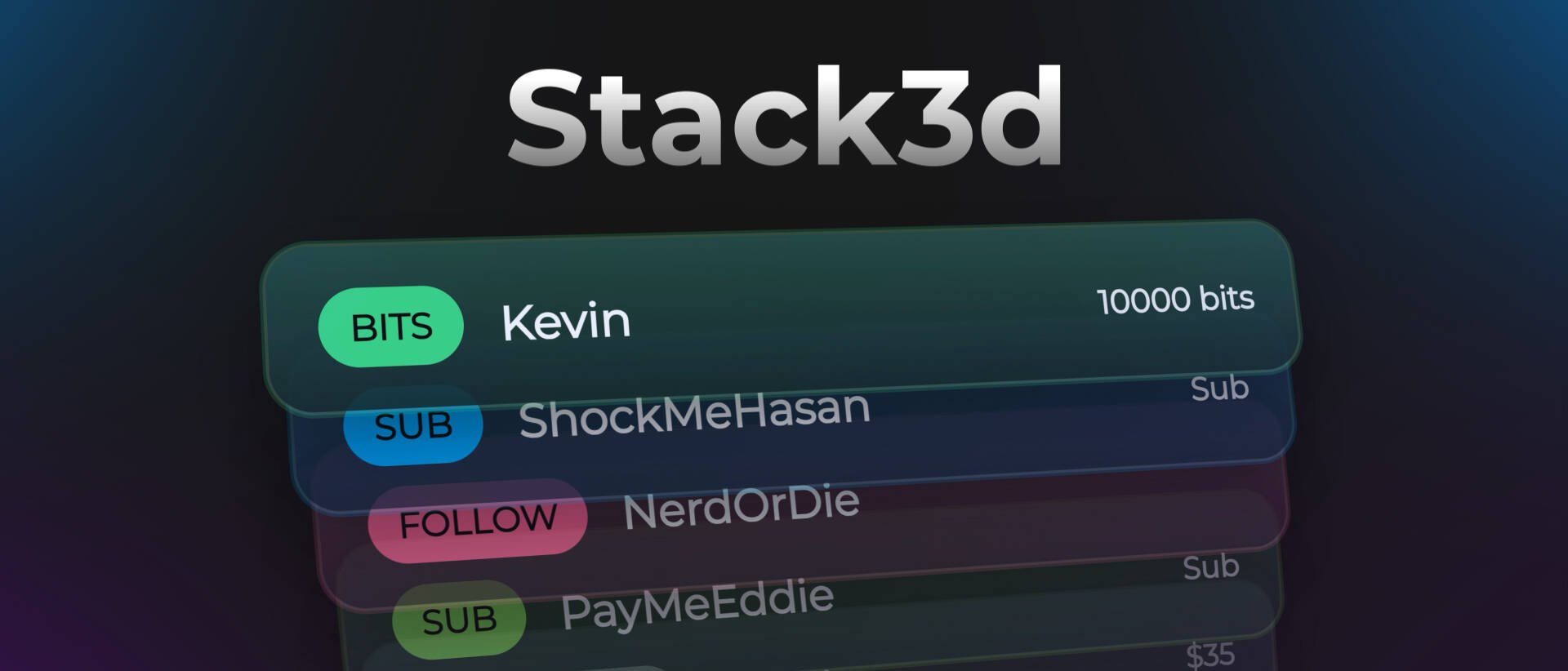 Stack3d - Stacked event widget - Thumbnail