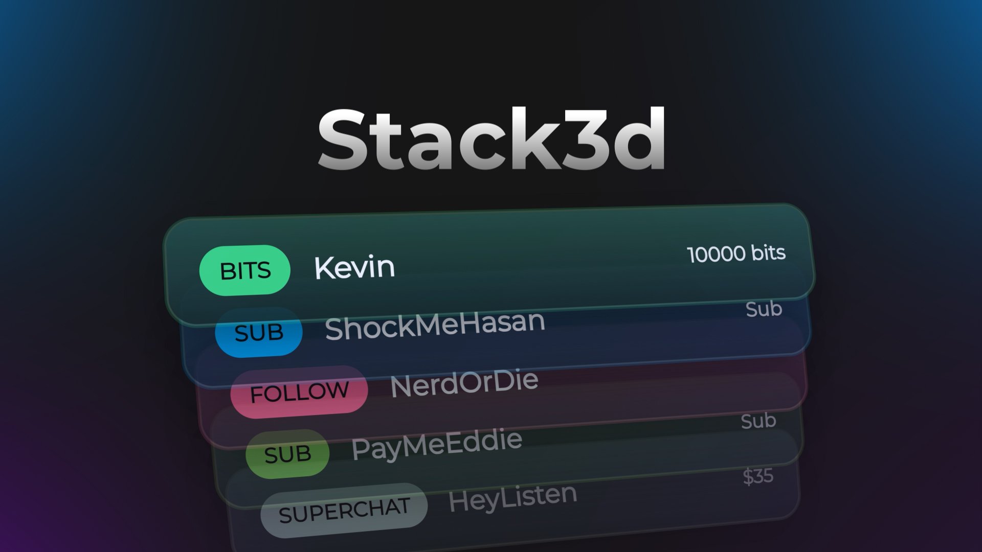 Stack3d - Stacked event widget - Thumbnail