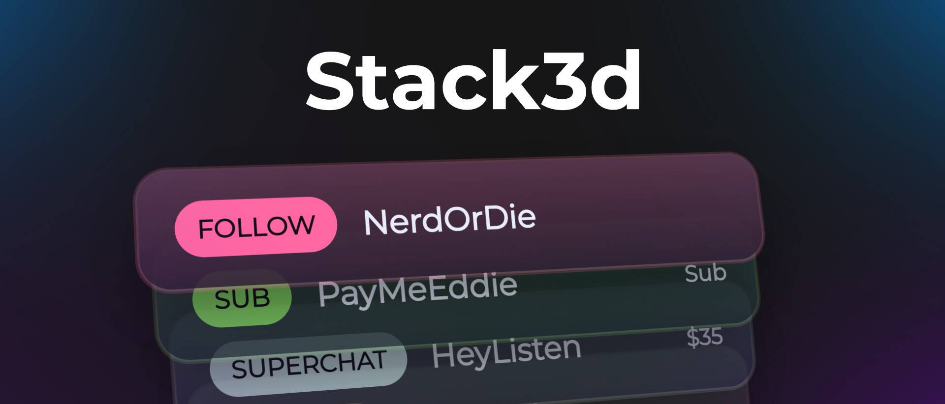 Stack3d - Stacked event widget - Thumbnail