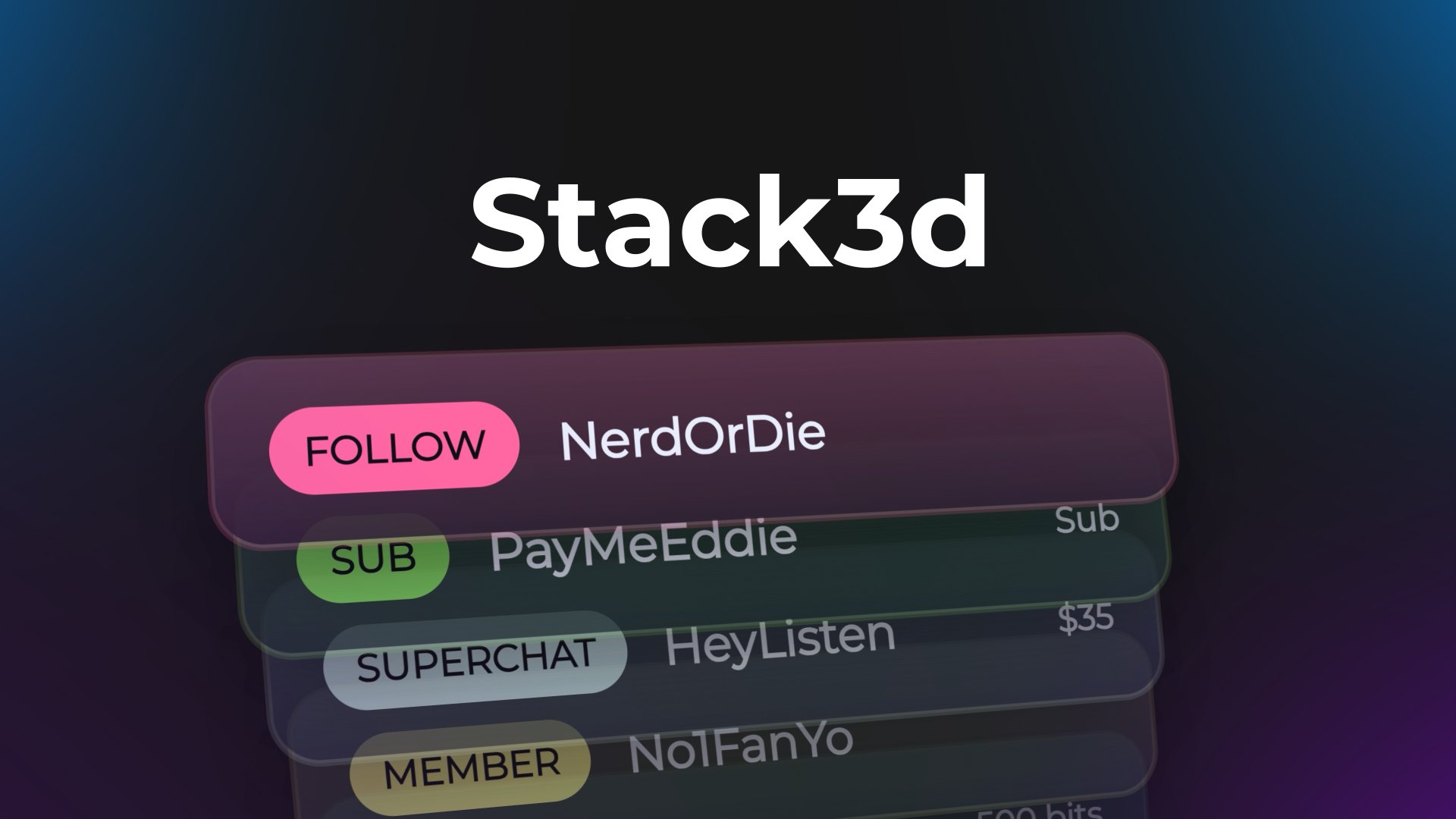Stack3d - Stacked event widget - Thumbnail
