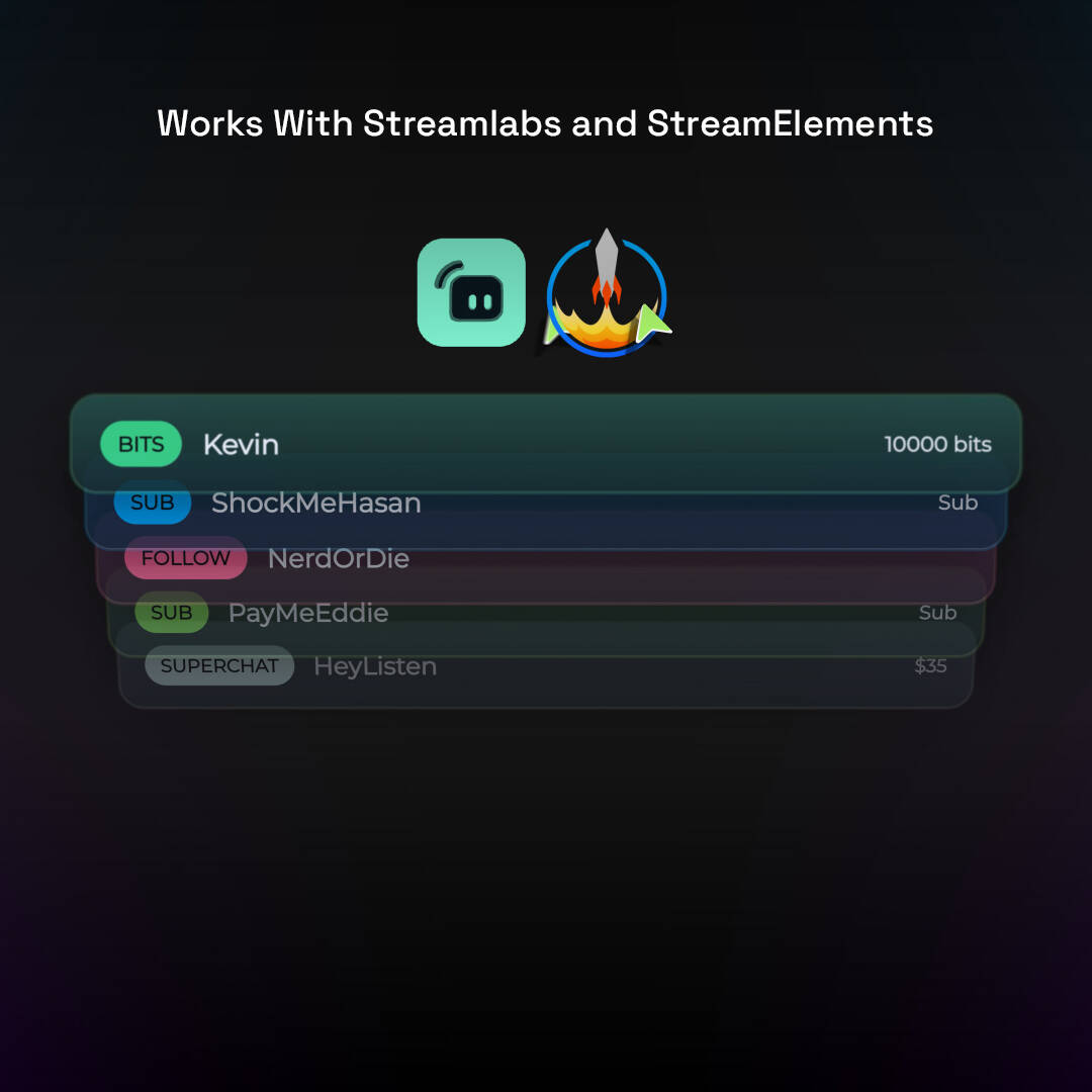 Stack3d - Stacked event widget - Streamlabs and StreamElements quick install