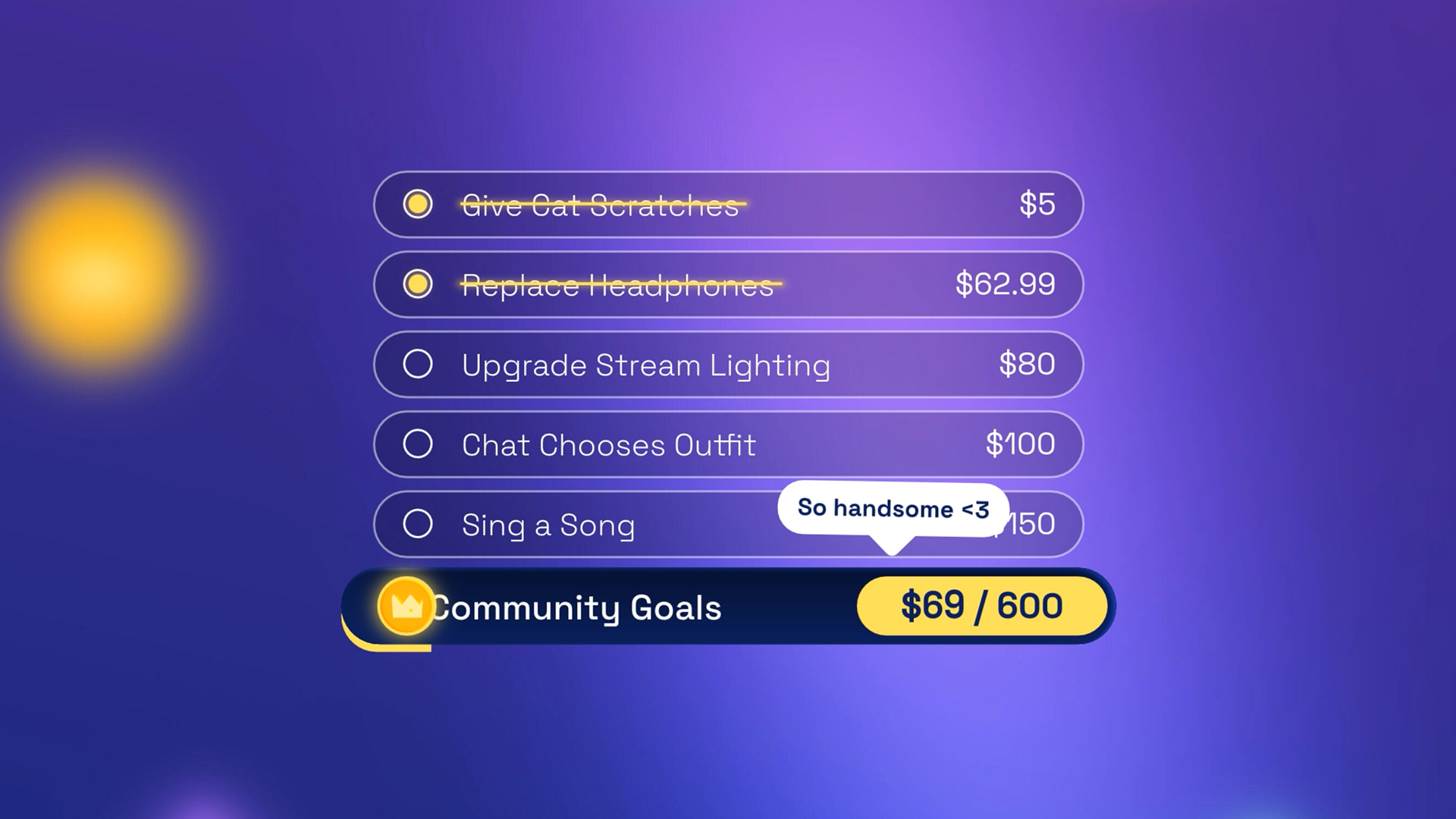 Vibe Multi Goal Customizable text bubble