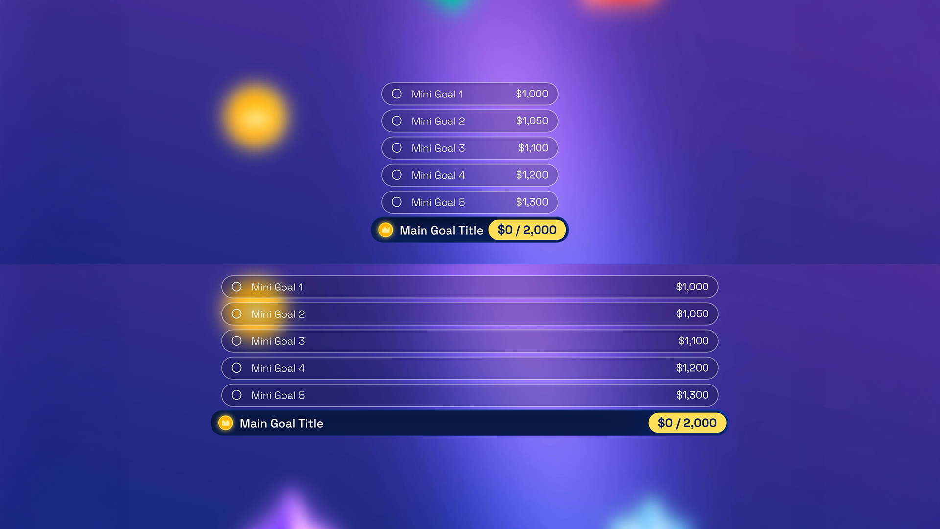 Responsive Goal Width - Wide or Narrow Vibe Goal