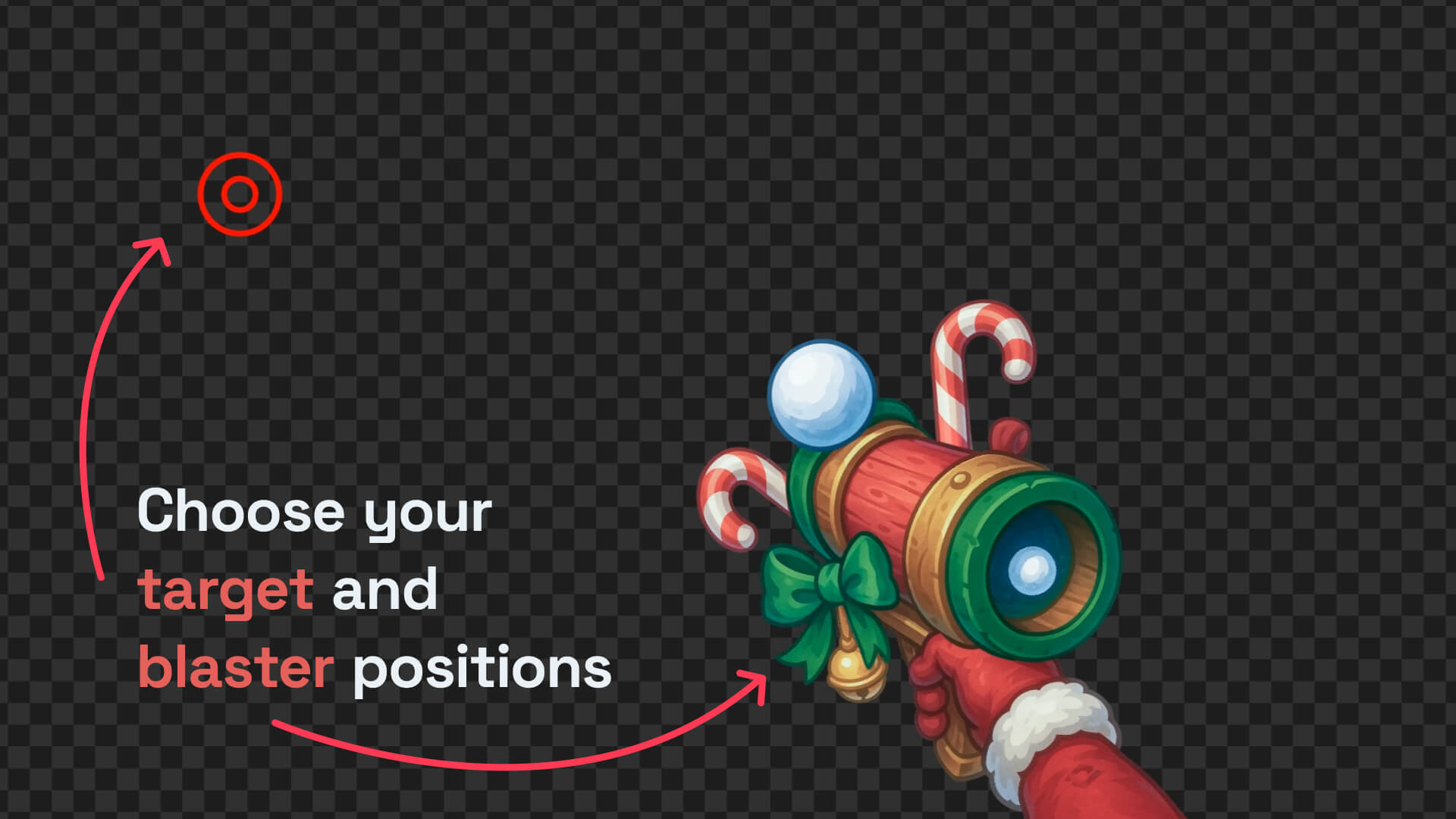 customize Snow blaster target and gun positions