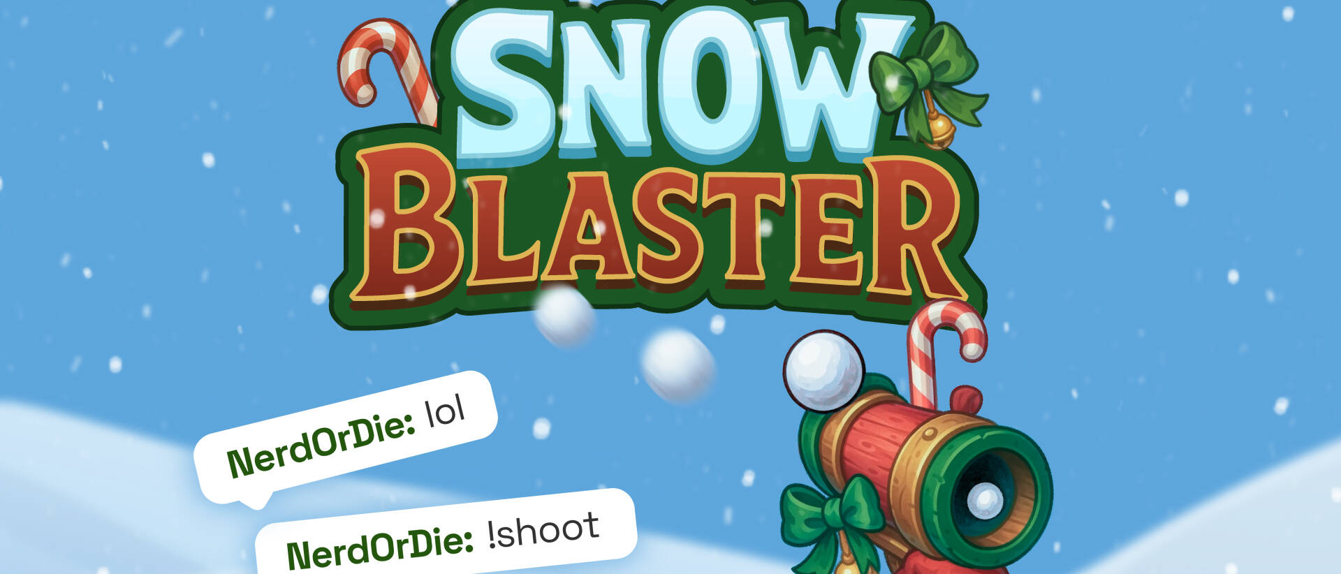 Snow Blaster - Free Christmas Widget for Streamers on Twitch and Kick