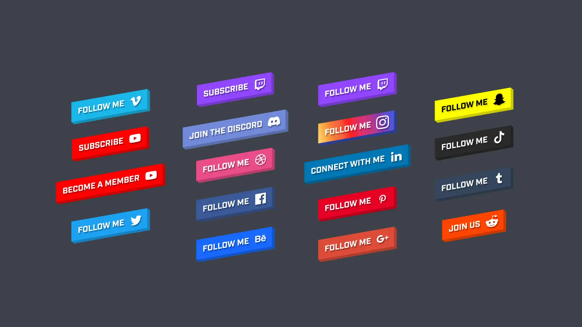 Animated Social Popup Tags - Video