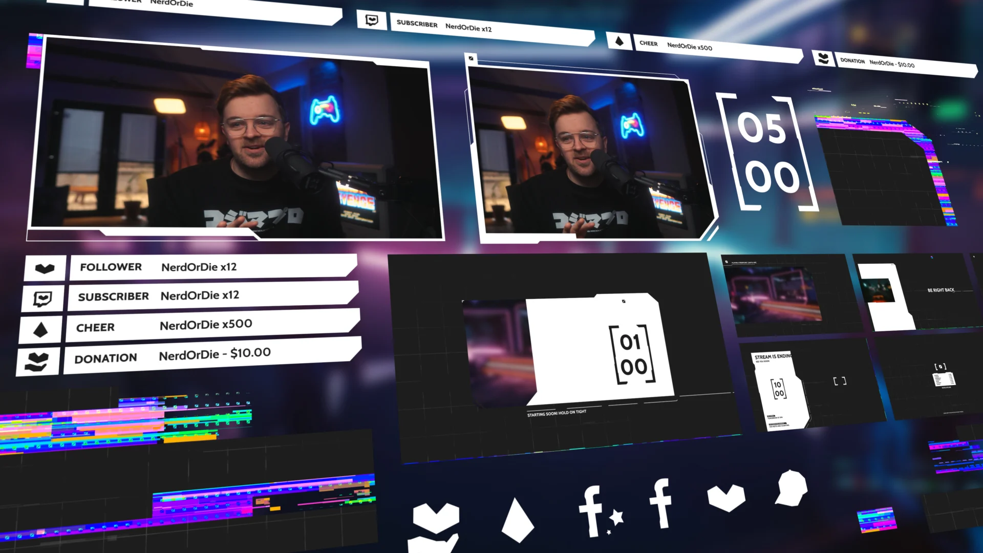 Glitch 3 - Overlays Pack - Video