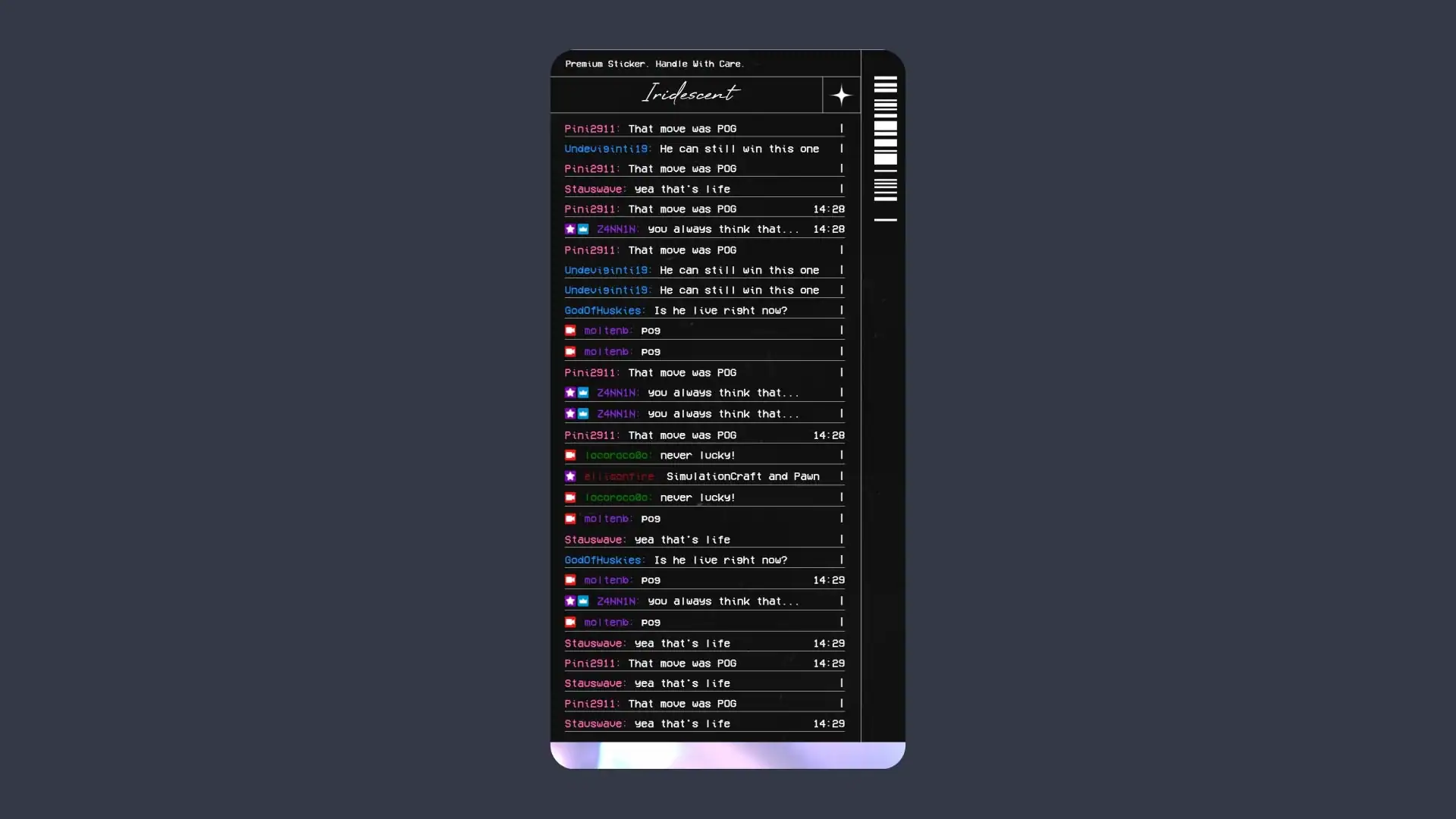 Iridescent - Chat Box - Preview