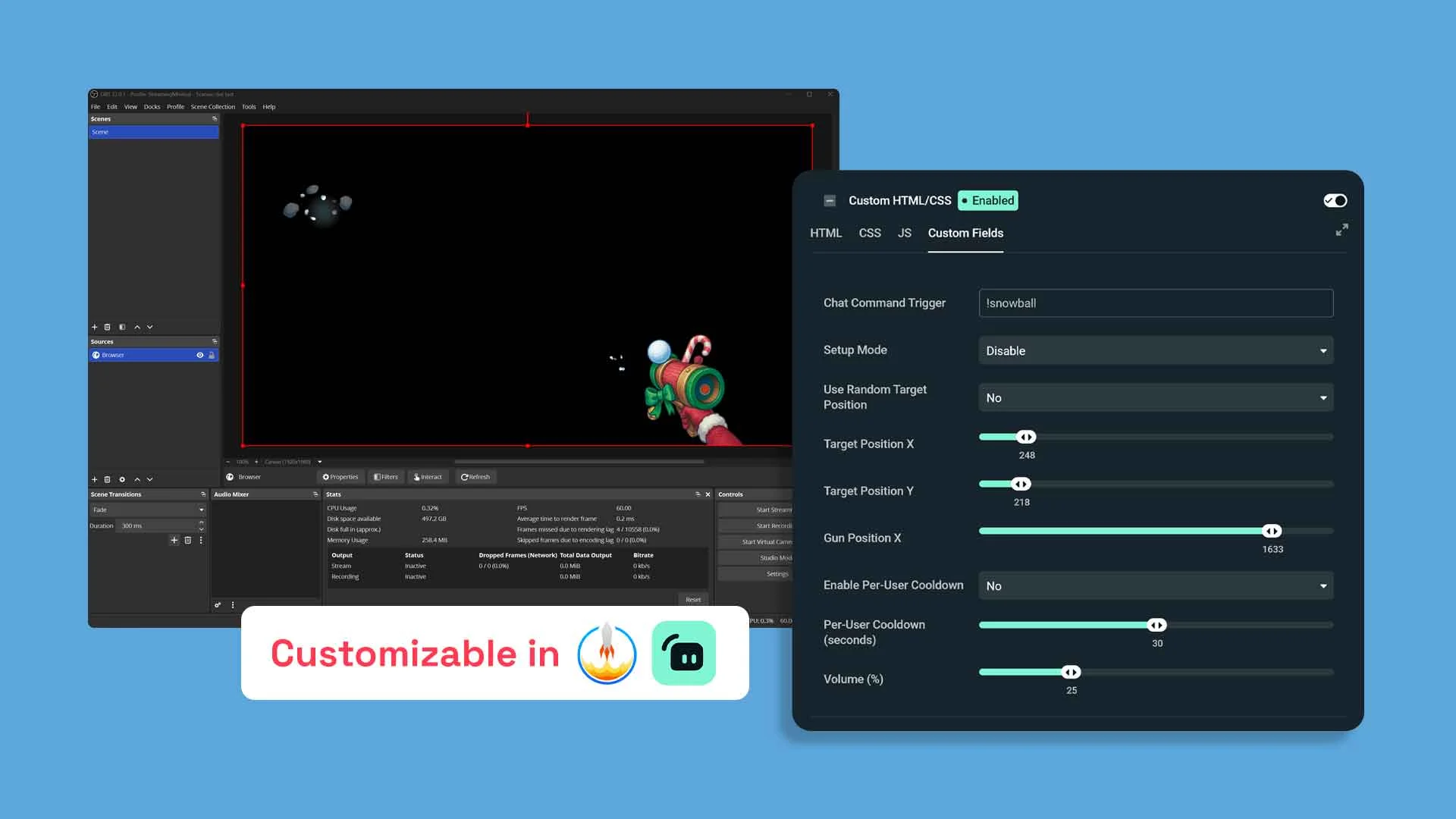 Snow Blaster - Christmas Chat Widget - Preview