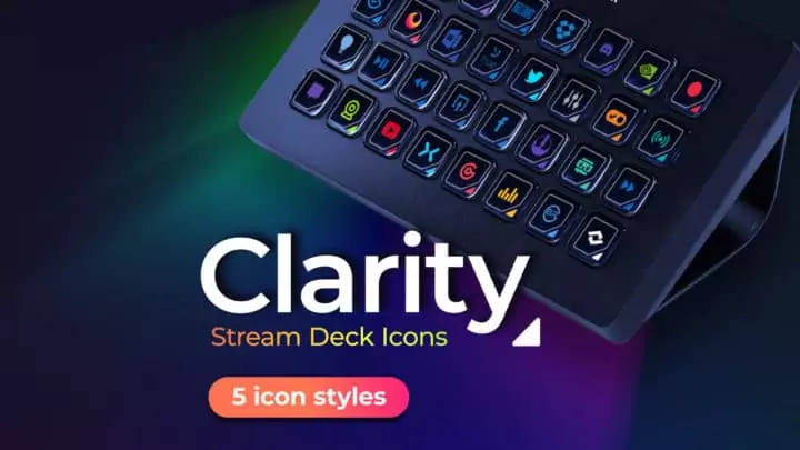 Clarity - Stream Deck and Touch Portal Key Icons - Main Image