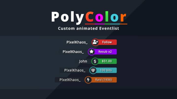 PolyColor - Custom Event List - Main Image