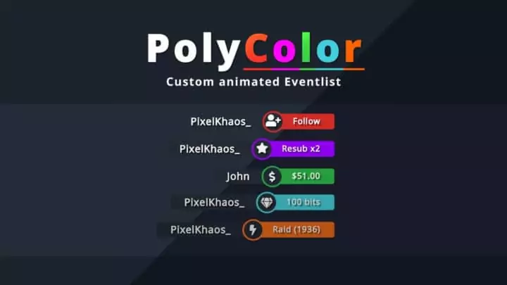 PolyColor - Custom Event List - Main Image