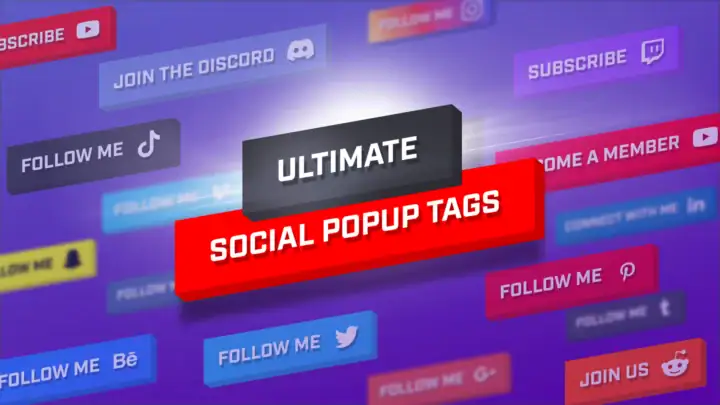 Animated Social Popup Tags - Main Image