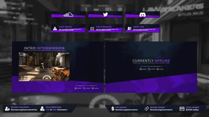 Slantd - Livestream Photoshop Template - Image #1