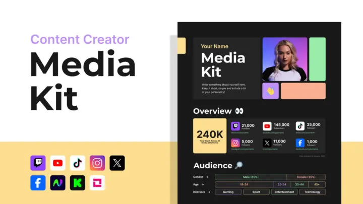 Content Creator Media Kit Template - Main Image