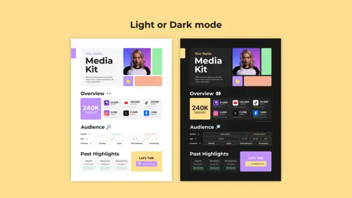 Content Creator Media Kit Template - Image #1