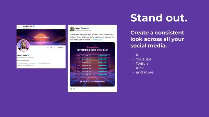 Social Media Kit - Synthwave - Image #4