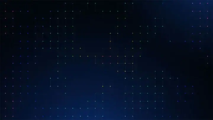 Looping Animated Background - Dark Blue Grid With Particles - Image #1